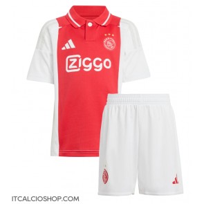 Ajax Prima Maglia Bambino 2024-25 Manica Corta (+ Pantaloni corti)